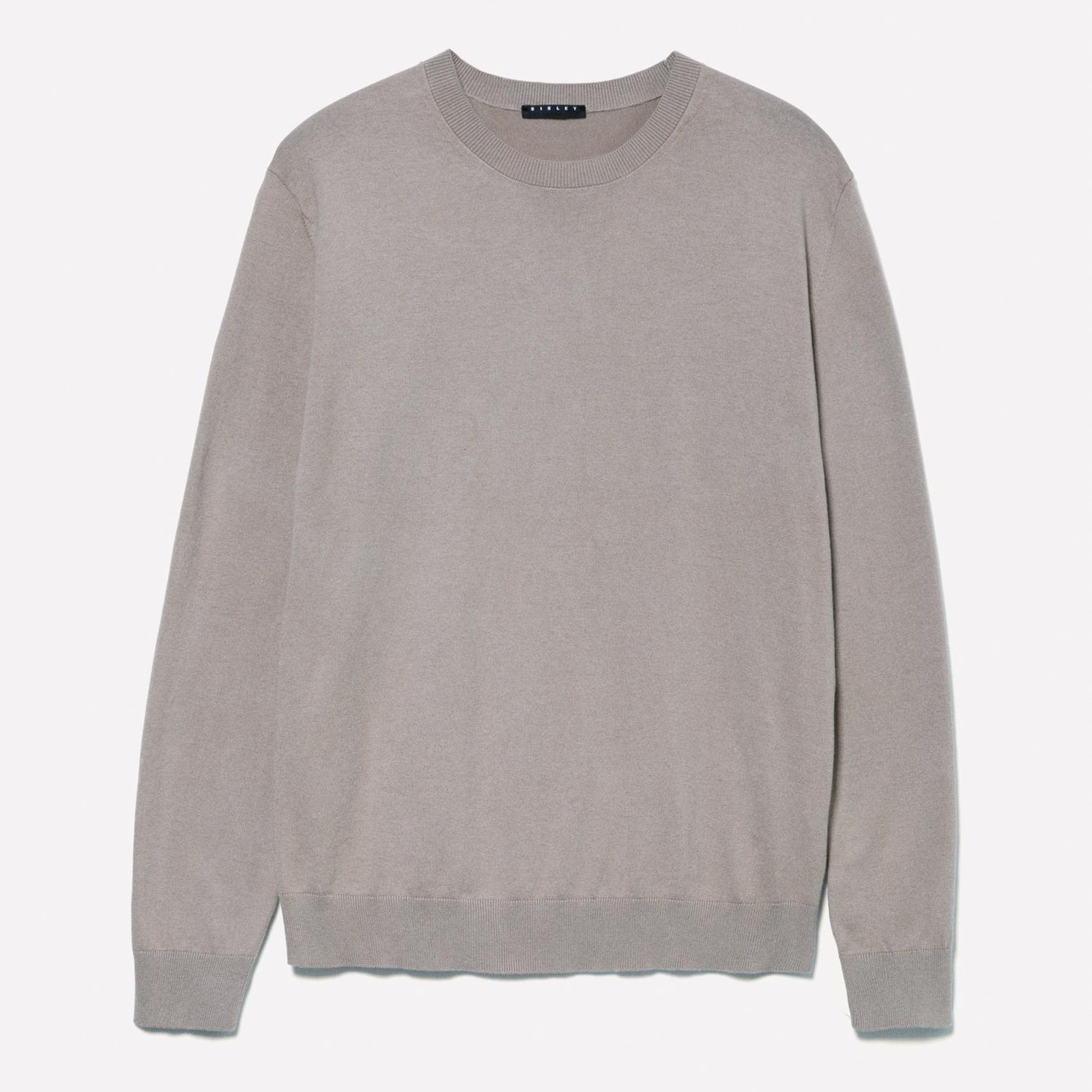 Erkek Deve Tüyü Pamuk Karışımlı Normal Kesim Uzun Kollu Ribanalı Kazak