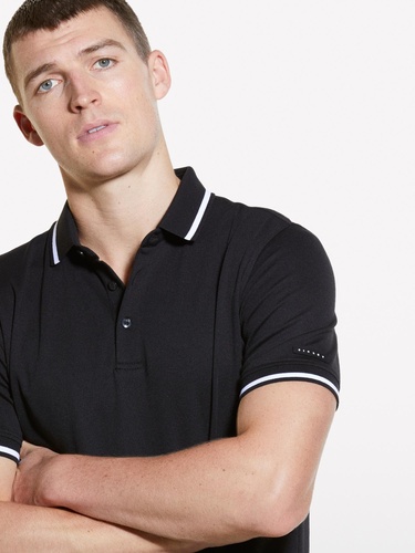  Erkek Antrasit Pamuk Karışımlı Düğmeli Kısa Kollu Polo Yaka T-Shirt