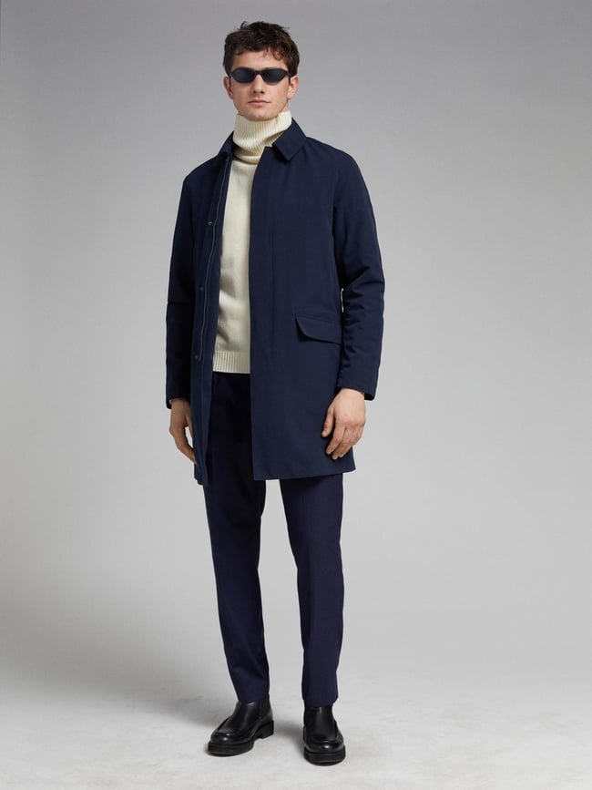  Erkek Krem  Yün Karışımlı Normal Kesim Balıkçı Yaka Kazak