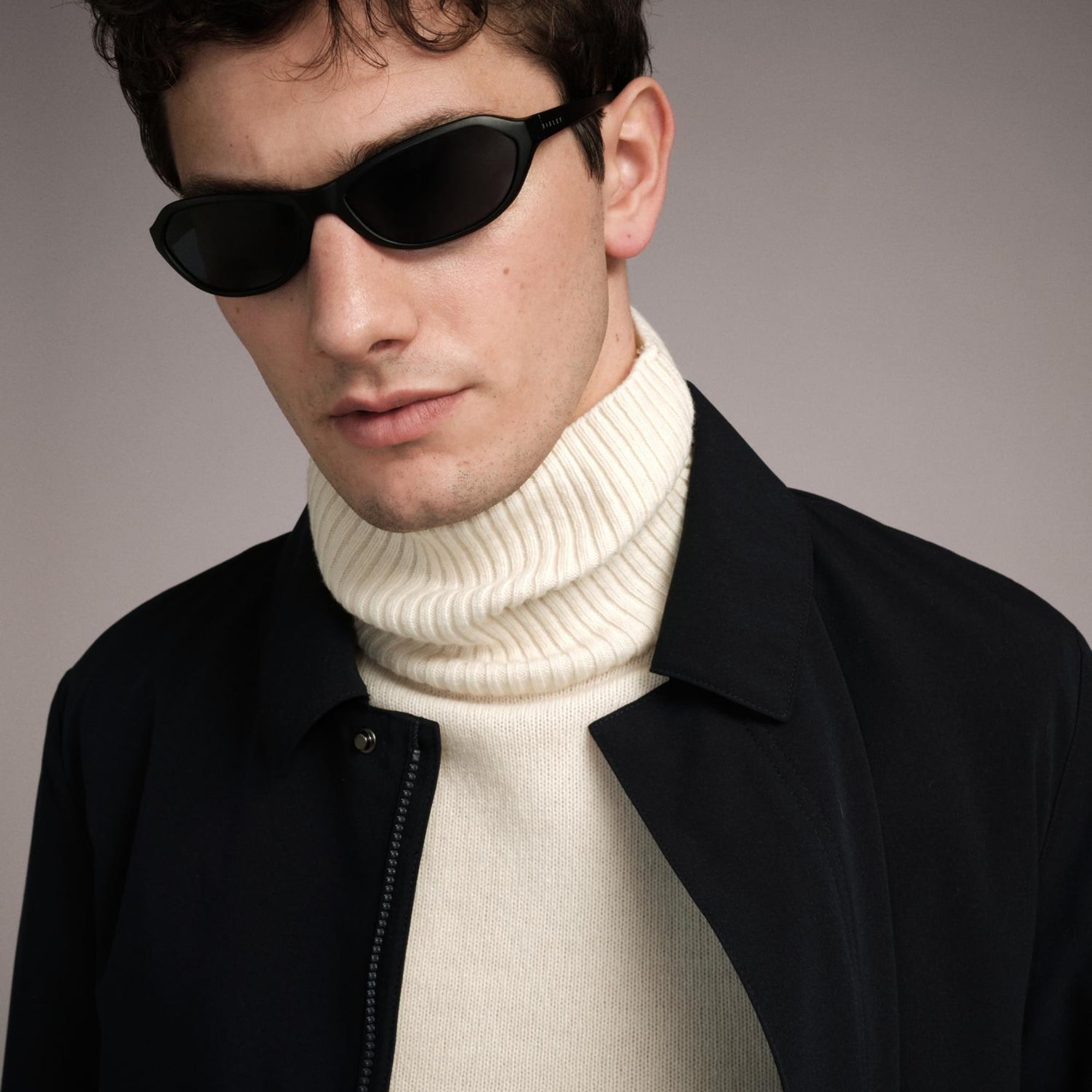 Erkek Krem  Yün Karışımlı Normal Kesim Balıkçı Yaka Kazak