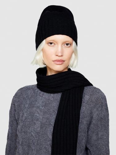  Erkek Siyah Yün Karışımlı Bere