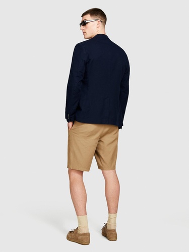  Erkek Lacivert %100 Pamuk Biye Cep Detaylı Astarsız Rahat Kalıp Ceket