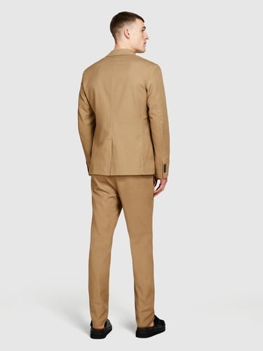  Erkek Kahverengi %100 Pamuk Biye Cep Detaylı Astarsız Rahat Kalıp Ceket