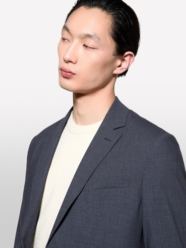  Erkek Füme Yün Karışımlı Slim Comfort Fit Blazer Ceket