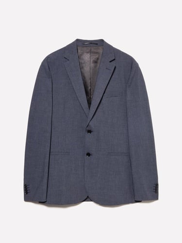  Erkek Füme Yün Karışımlı Slim Comfort Fit Blazer Ceket