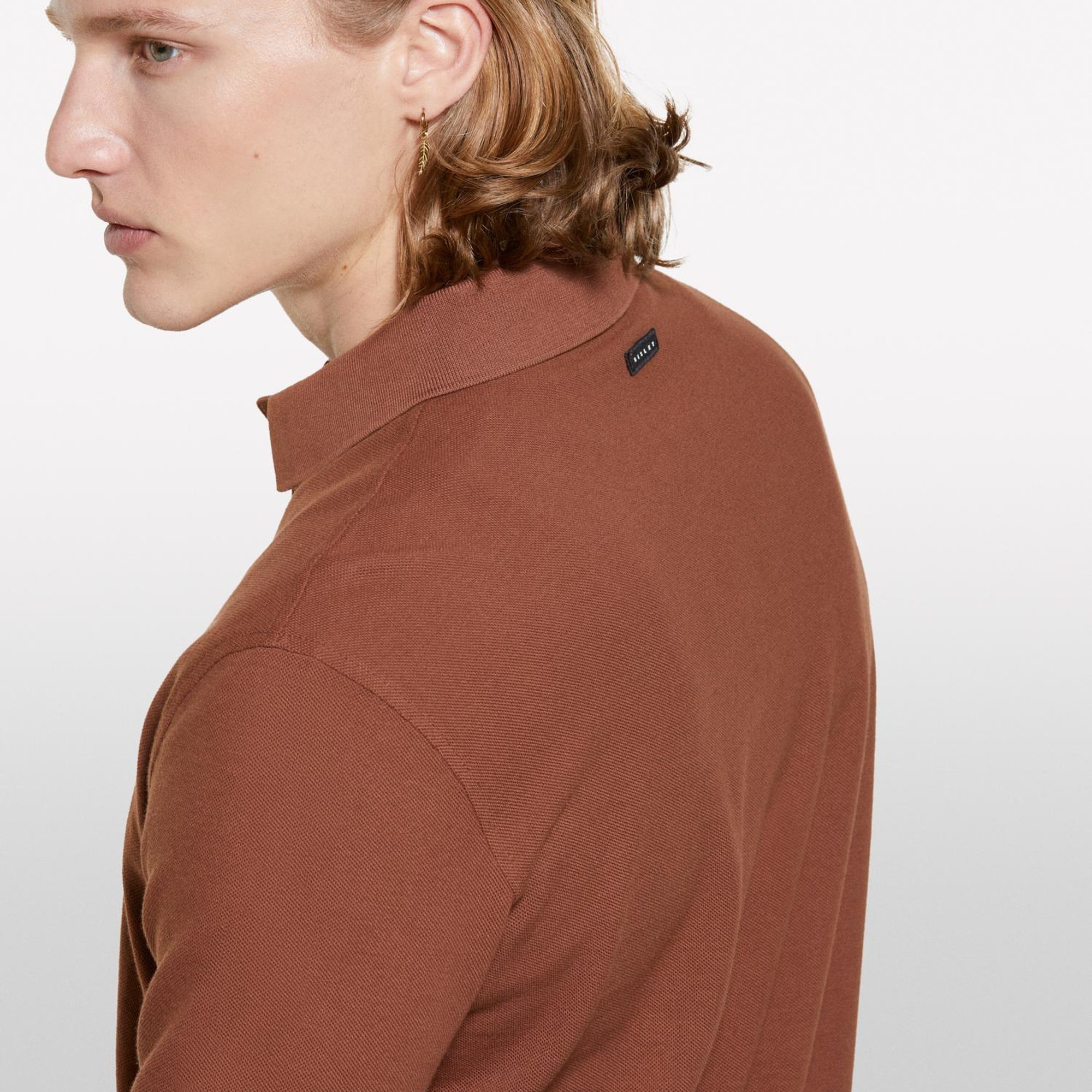 Erkek Kahverengi %100 Pamuk Regular Fit Polo T-Shirt