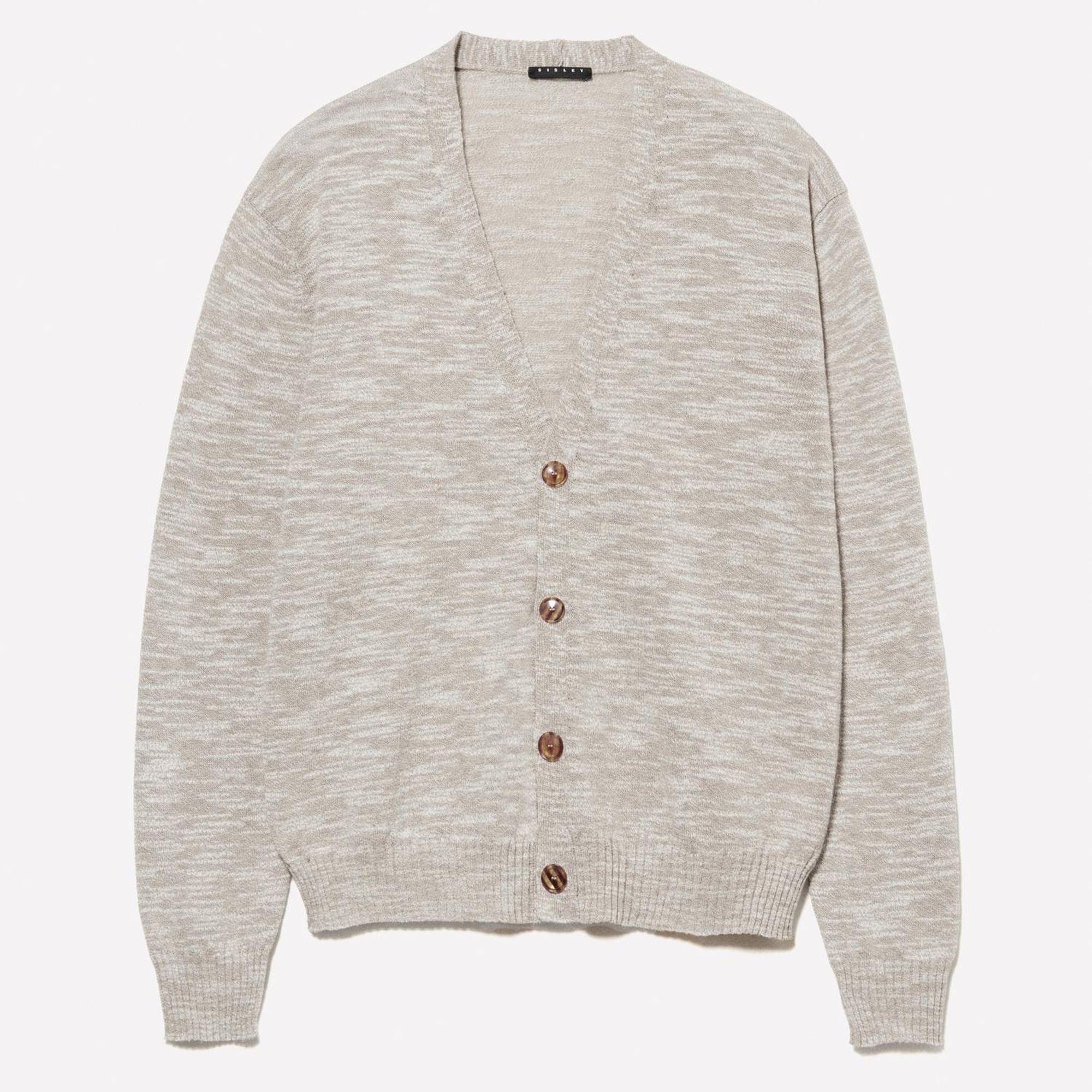 Erkek Krem %100 Pamuk Manşet Detaylı Önü Düğmeli Hırka