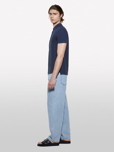  Erkek Koyu Lacivert %100 Pamuk Regular Fit Polo T-Shirt