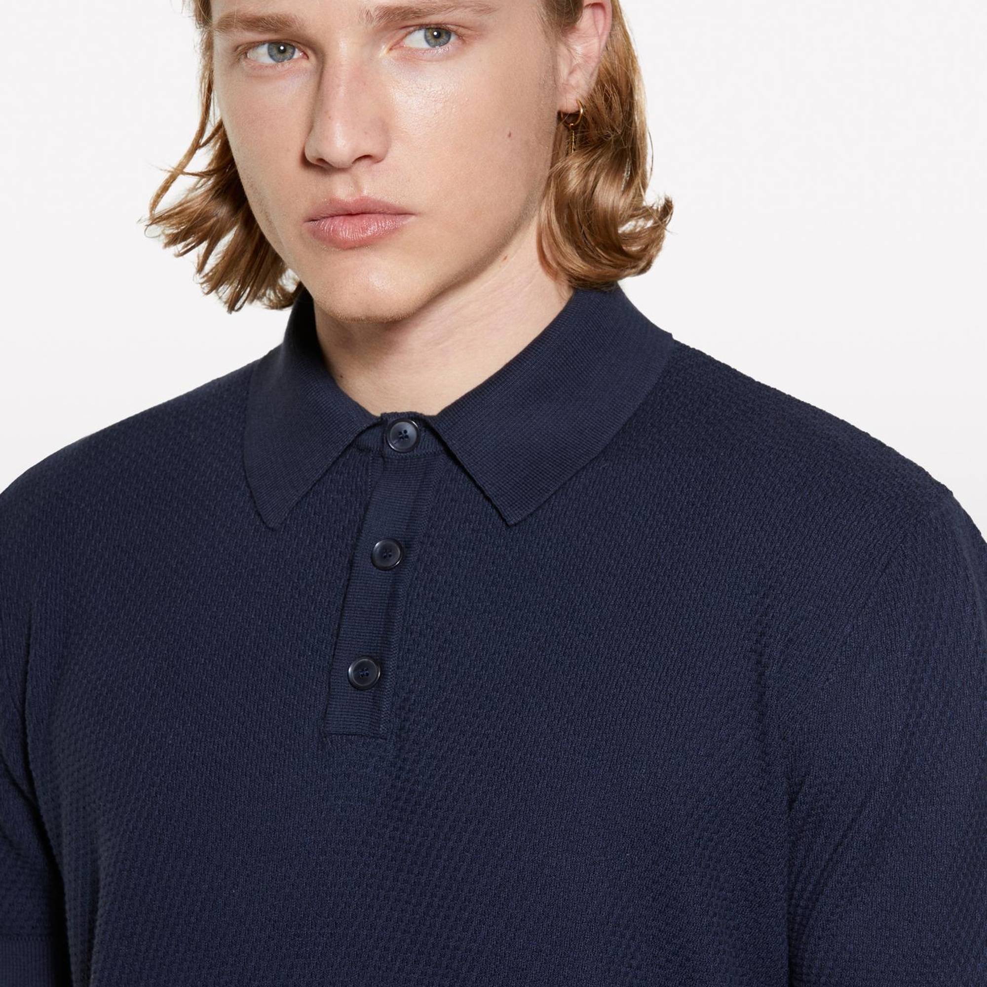 Erkek Koyu Lacivert %100 Pamuk Triko Polo T-Shirt