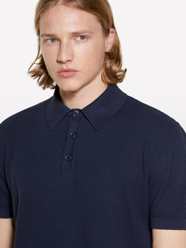  Erkek Koyu Lacivert %100 Pamuk Triko Polo T-Shirt