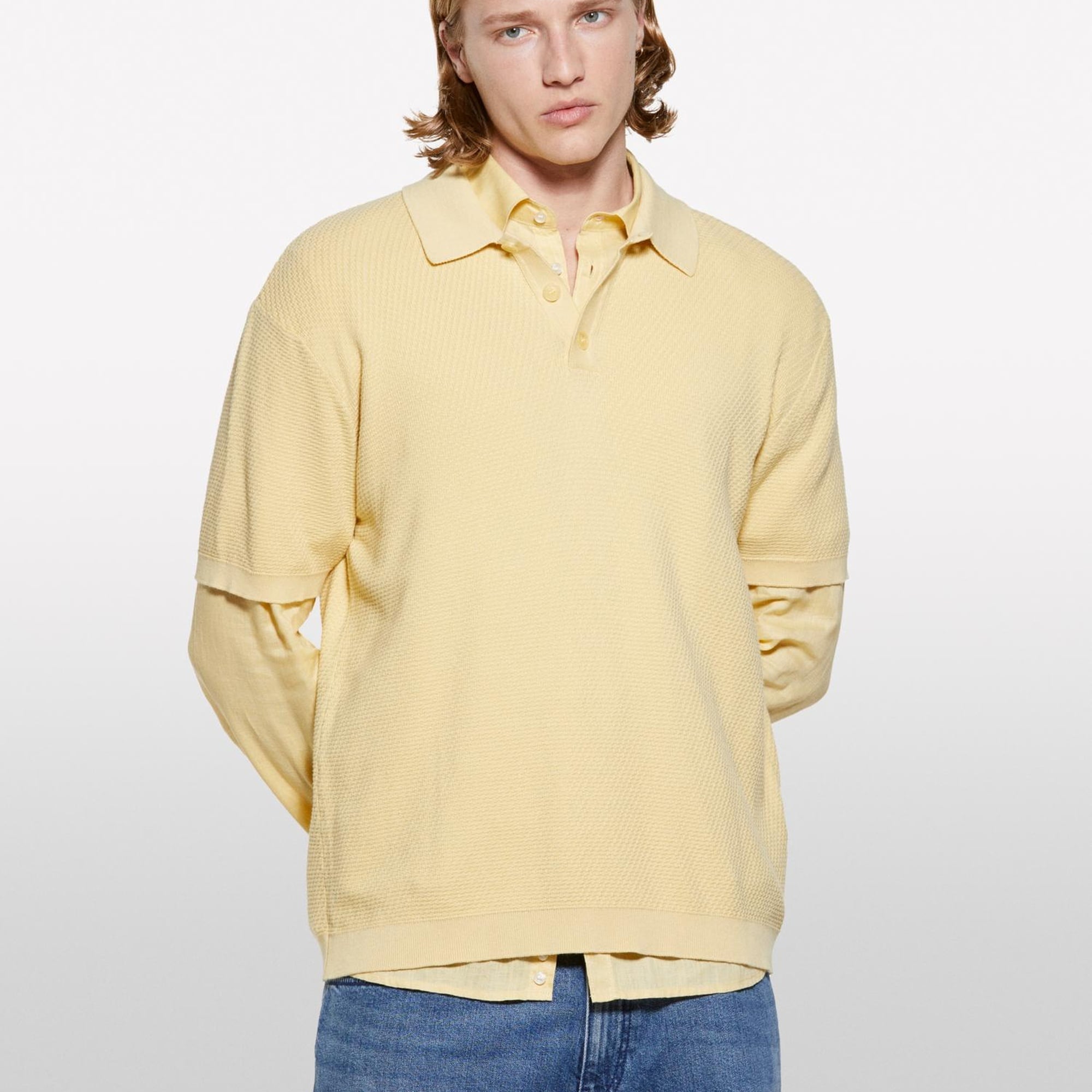 Erkek Soluk Turuncu %100 Pamuk Triko Polo T-Shirt