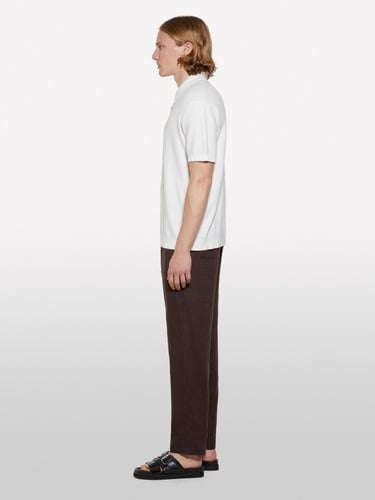  Erkek Açık Krem %100 Pamuk Triko Polo T-Shirt