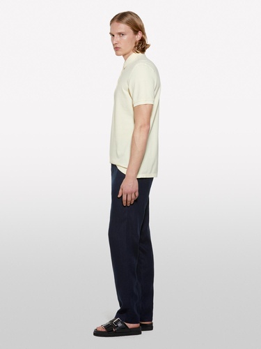  Erkek Krem %100 Pamuk Regular Fit Polo T-Shirt