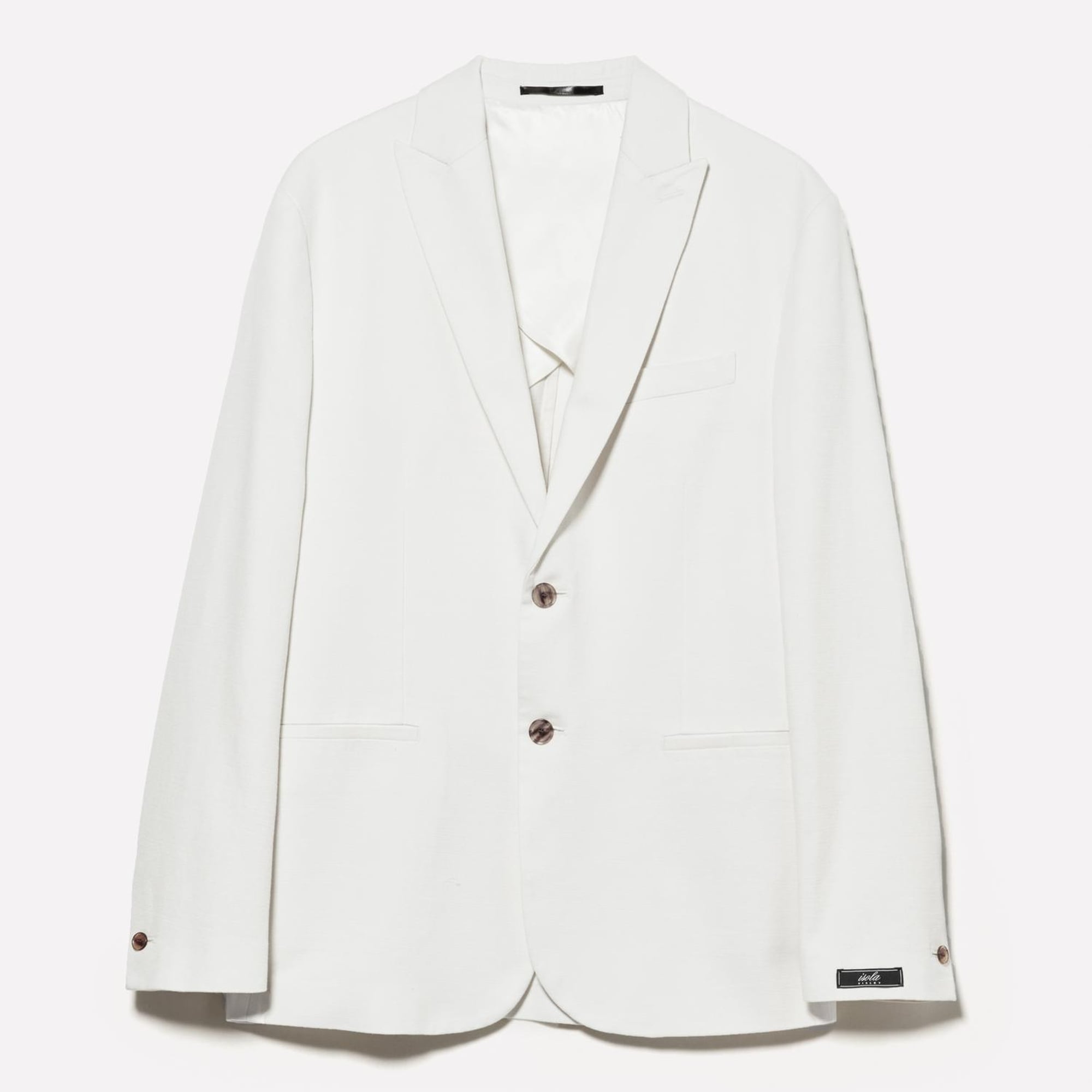 Erkek Açık Krem Keten Karışımlı Slim Comfort Fit Ceket