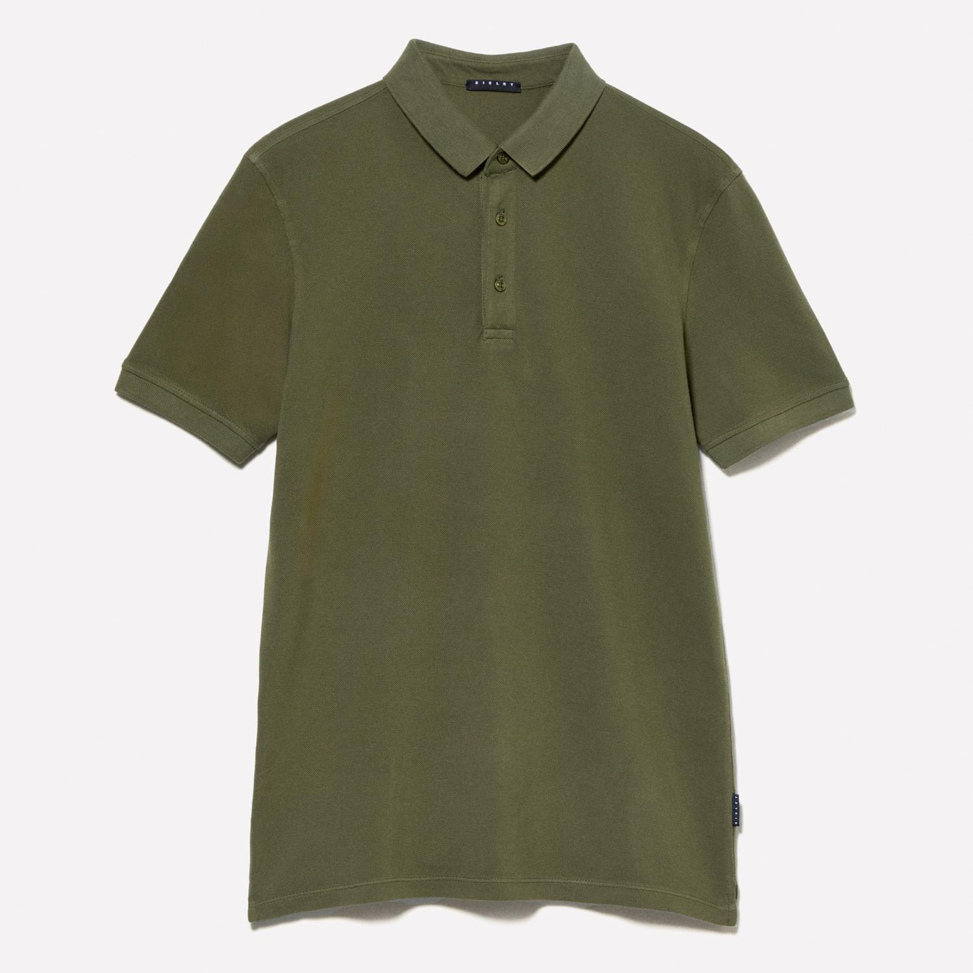 Erkek Asker Yeşili %100 Pamuk Regular Fit Polo T-Shirt