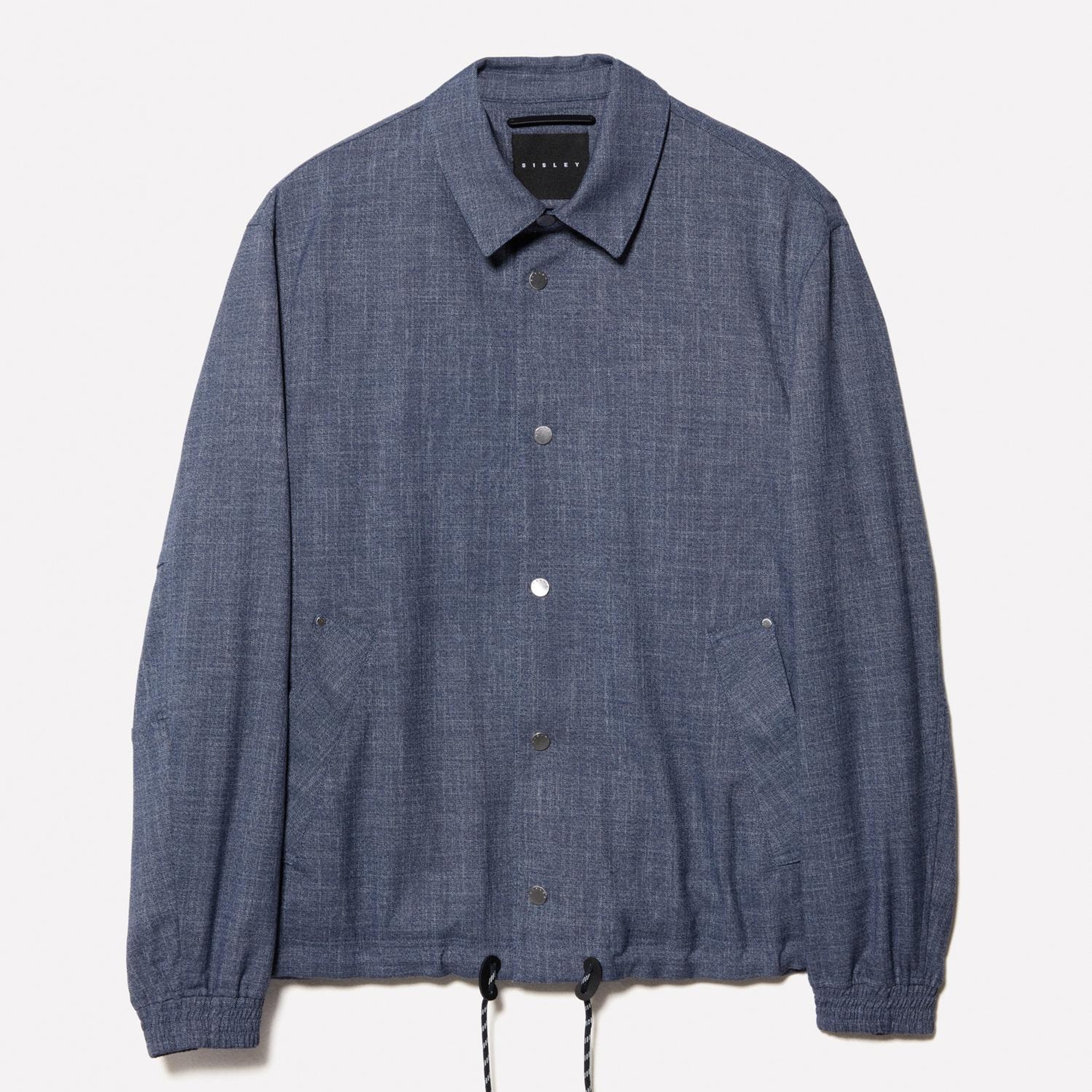 Erkek Lacivert Streç Viskozlu Büzme İp Detaylı Regular Fit Ceket