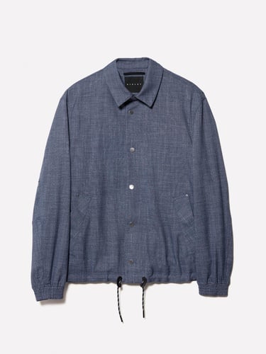  Erkek Lacivert Streç Viskozlu Büzme İp Detaylı Regular Fit Ceket