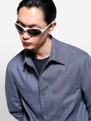  Erkek Lacivert Streç Viskozlu Büzme İp Detaylı Regular Fit Ceket