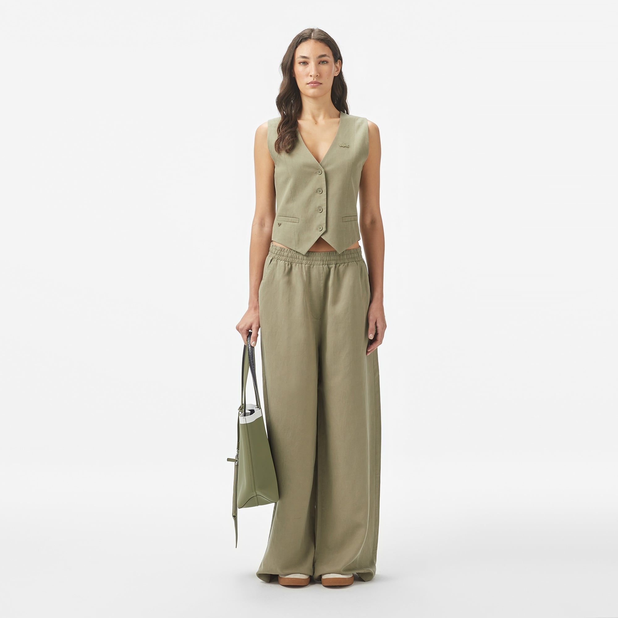 Lacoste Kadın Relaxed Fit Haki Pantolon