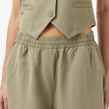  Lacoste Kadın Relaxed Fit Haki Pantolon