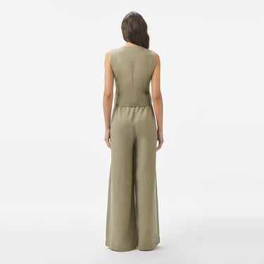  Lacoste Kadın Relaxed Fit Haki Pantolon