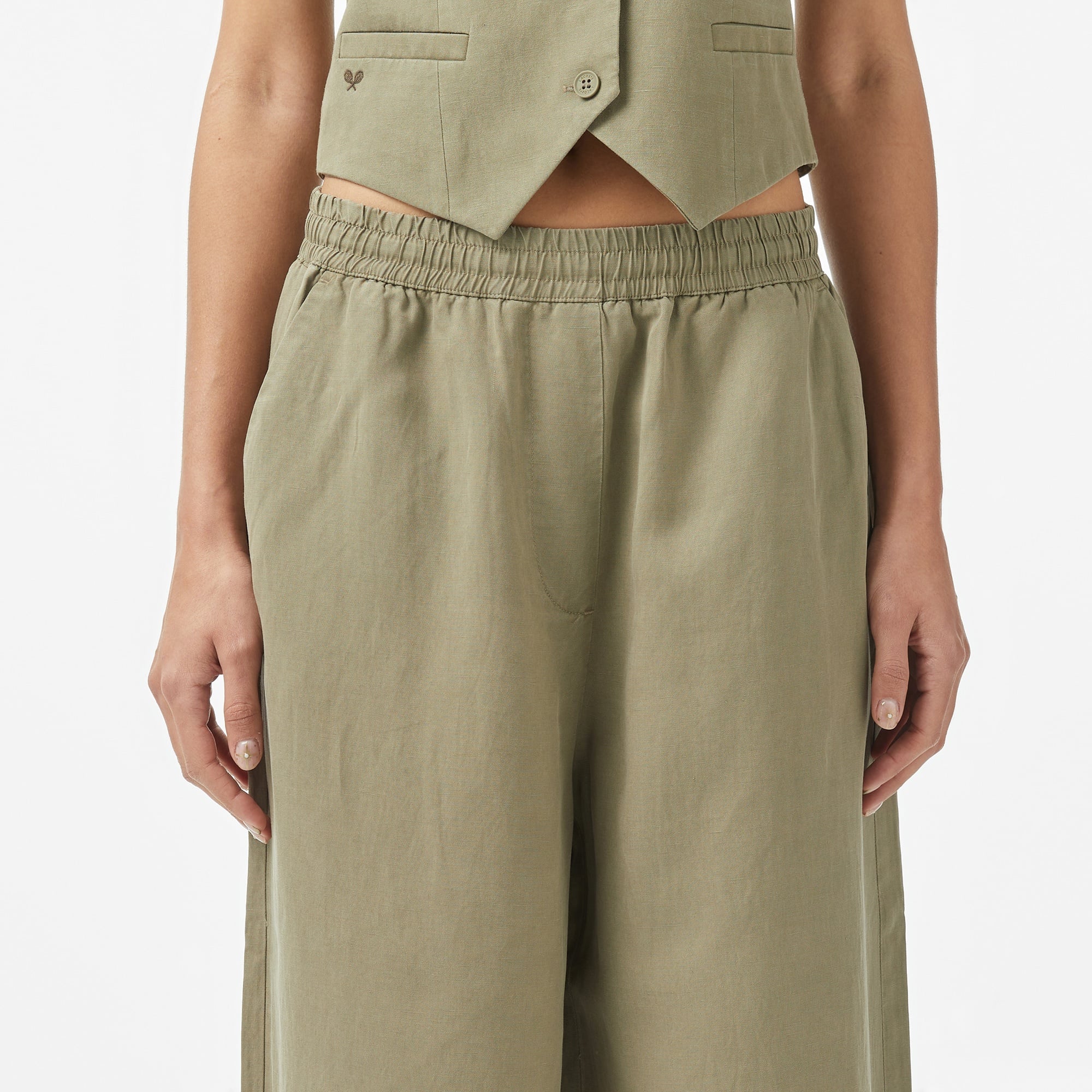 Lacoste Kadın Relaxed Fit Haki Pantolon