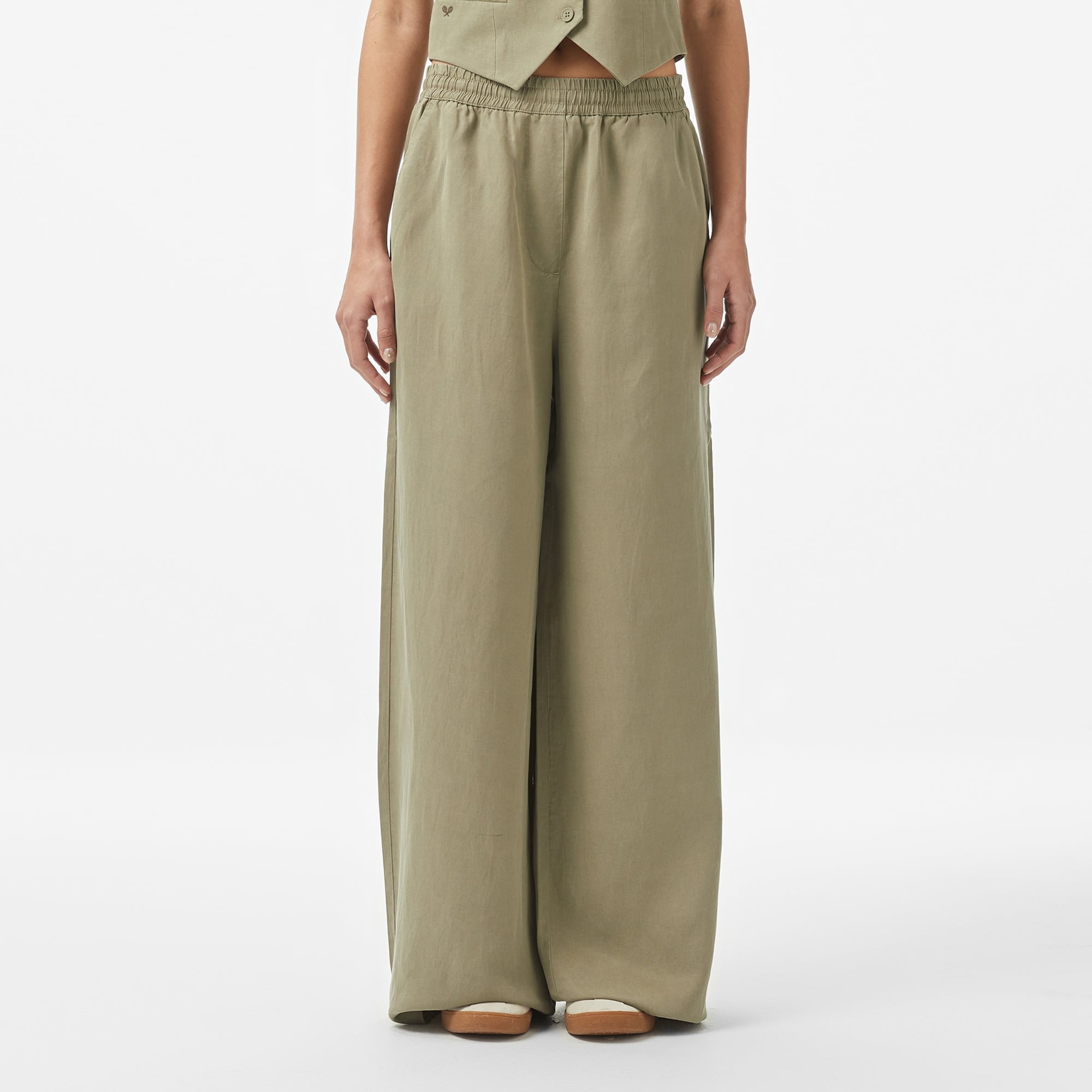 Lacoste Kadın Relaxed Fit Haki Pantolon