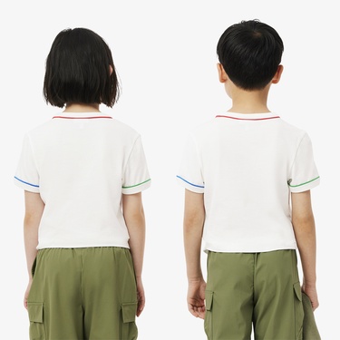  Çocuk Bisiklet Yaka Krem T-Shirt