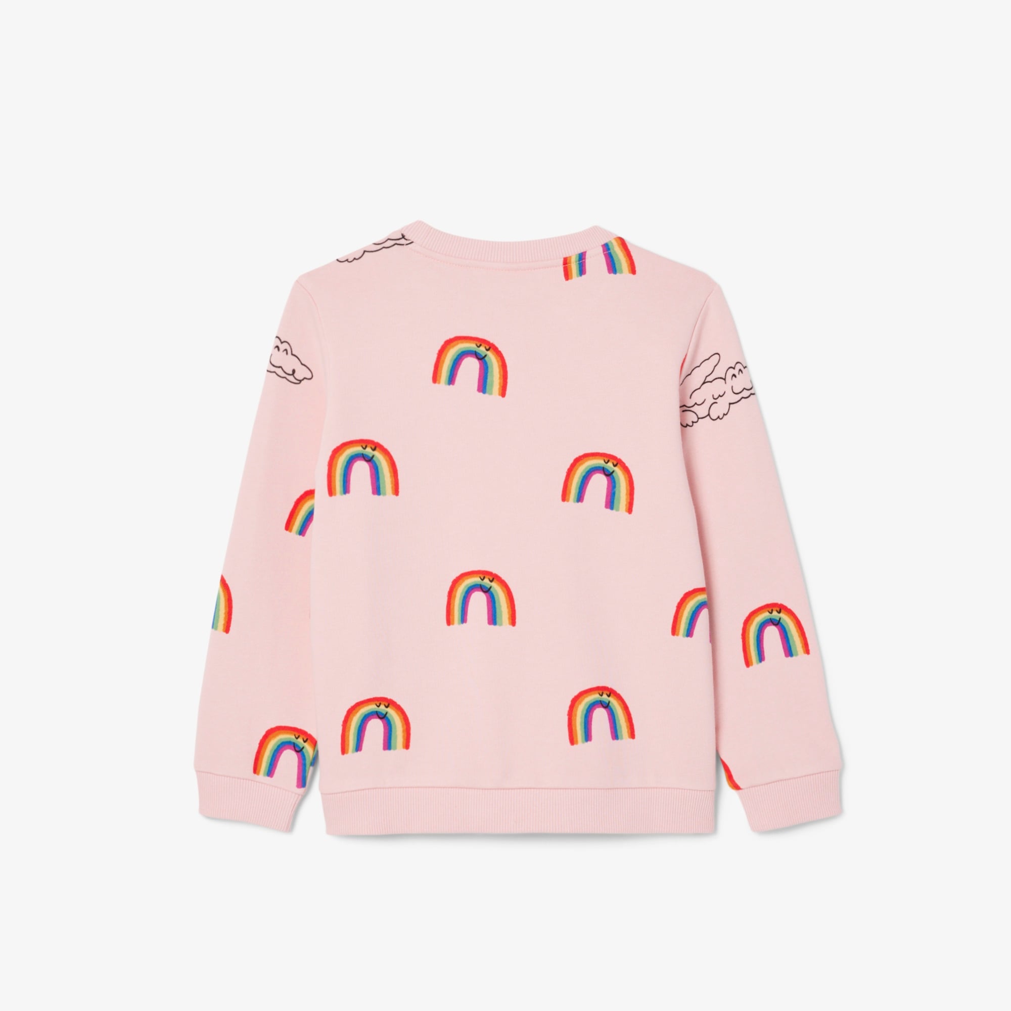 Lacoste Çocuk Bisiklet Yaka Desenli Pembe Sweatshirt