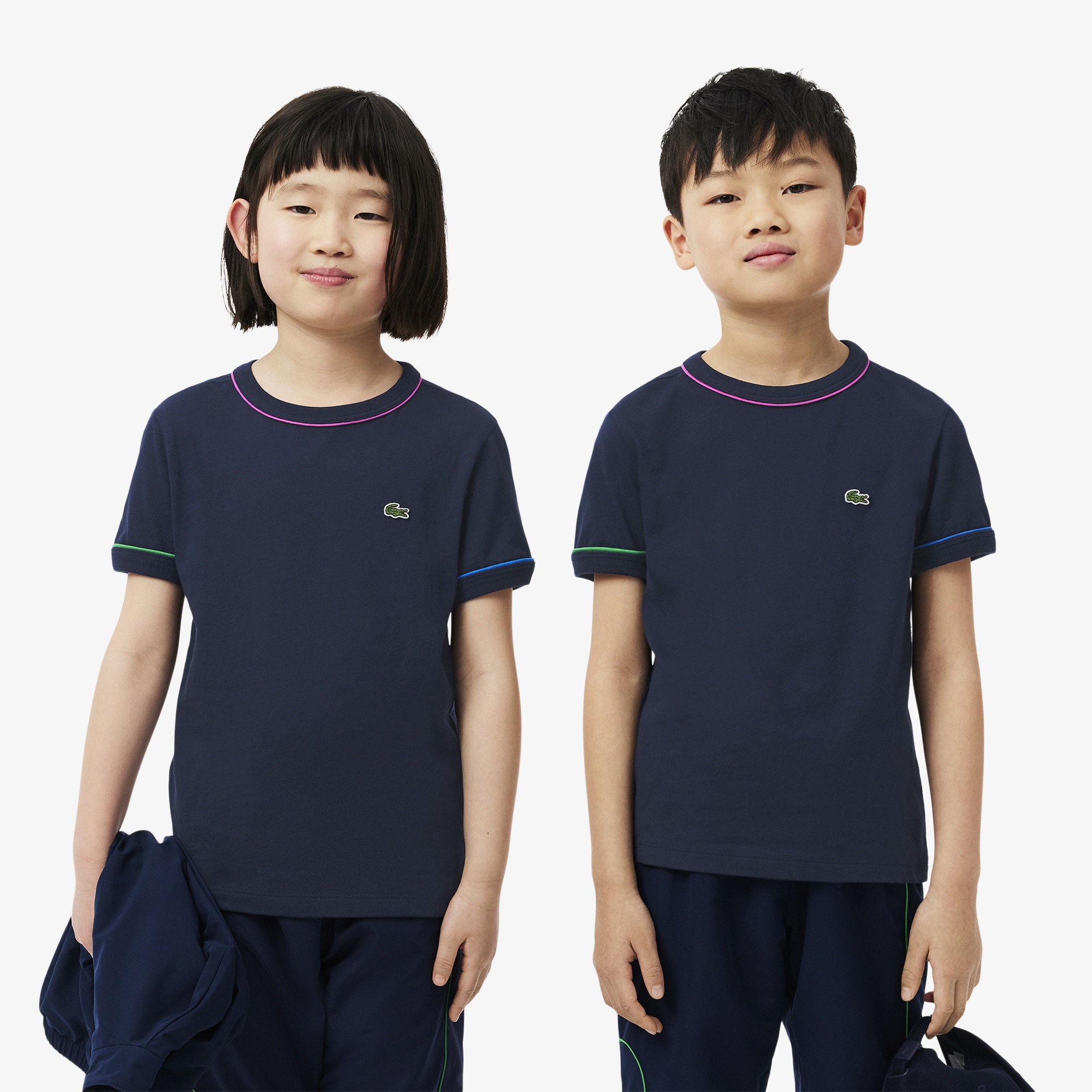 Lacoste Çocuk Bisiklet Yaka Lacivert T-Shirt