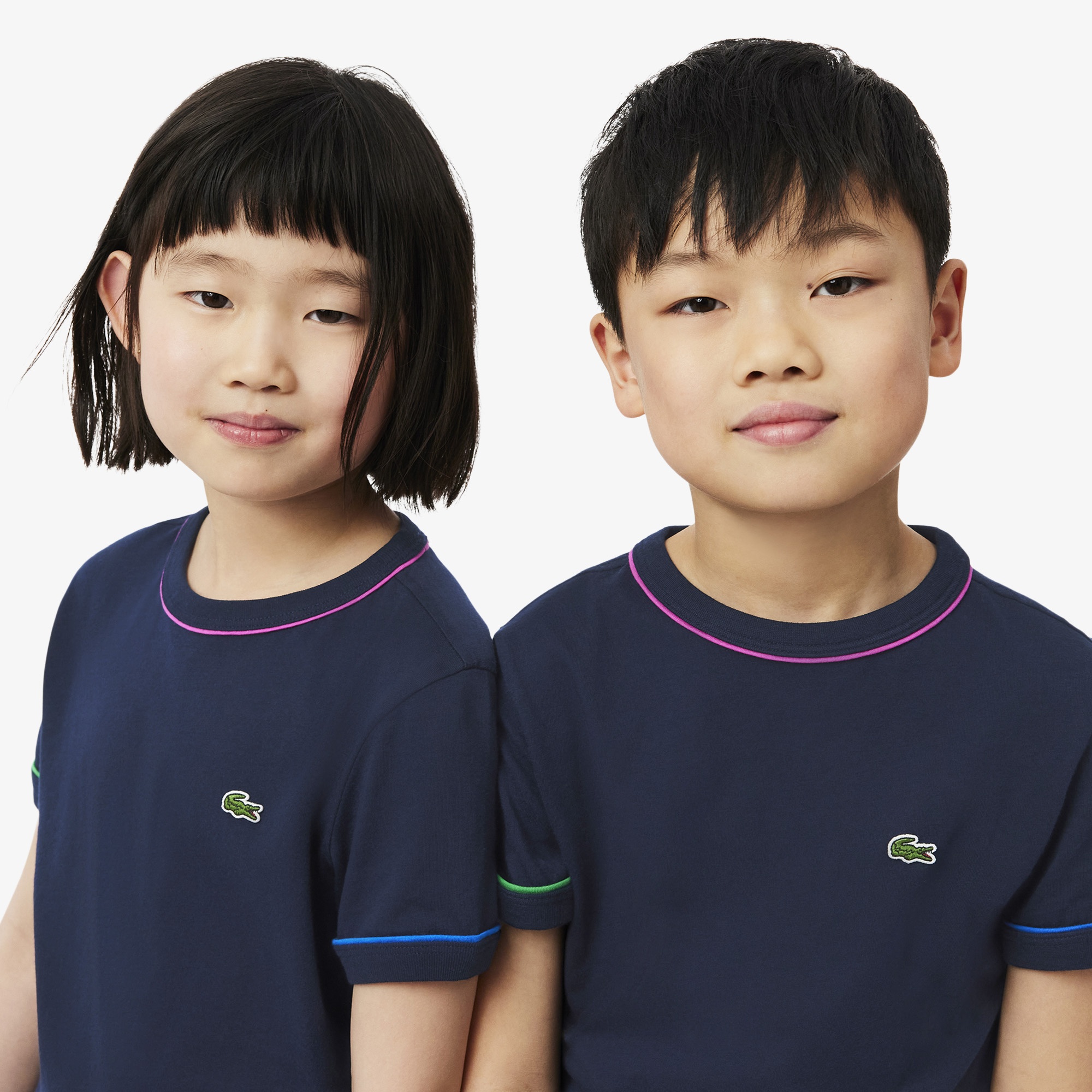 Lacoste Çocuk Bisiklet Yaka Lacivert T-Shirt