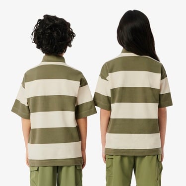  Çocuk Çizgili Yeşil Polo
