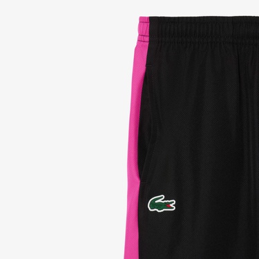  Lacoste Çocuk Kapüşonlu Renk Bloklu Beyaz Eşofman Takımı