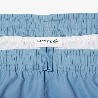  Lacoste Erkek Renk Bloklu Mavi Deniz Şortu