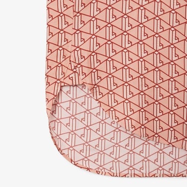  Lacoste Kadın Oversize Fit Kısa Kollu Monogram Renkli Gömlek