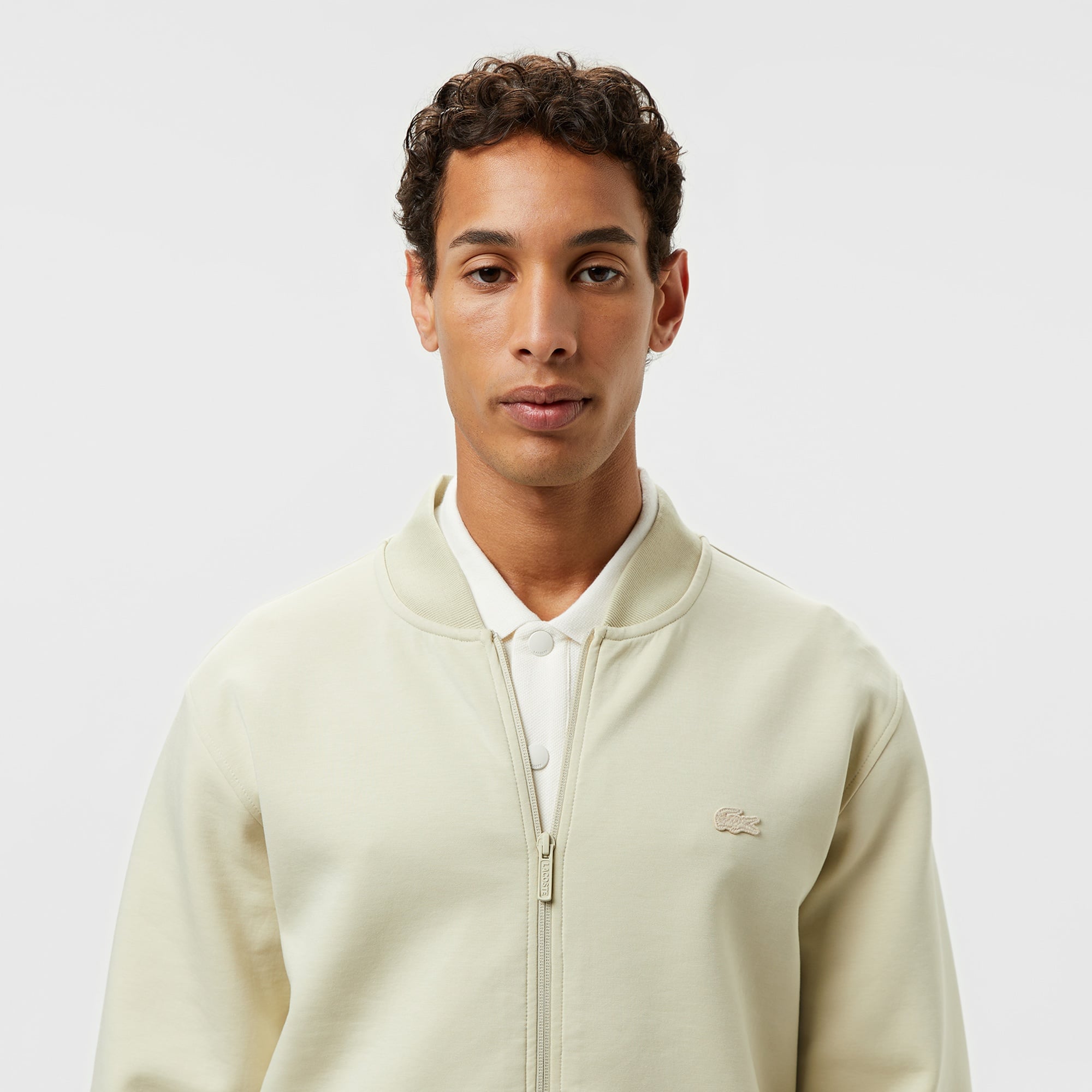 Lacoste Erkek Fermuarlı Bej Sweatshirt