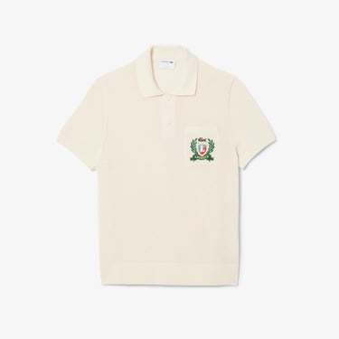  Lacoste Erkek Kısa Kollu Polo Yaka Krem Triko