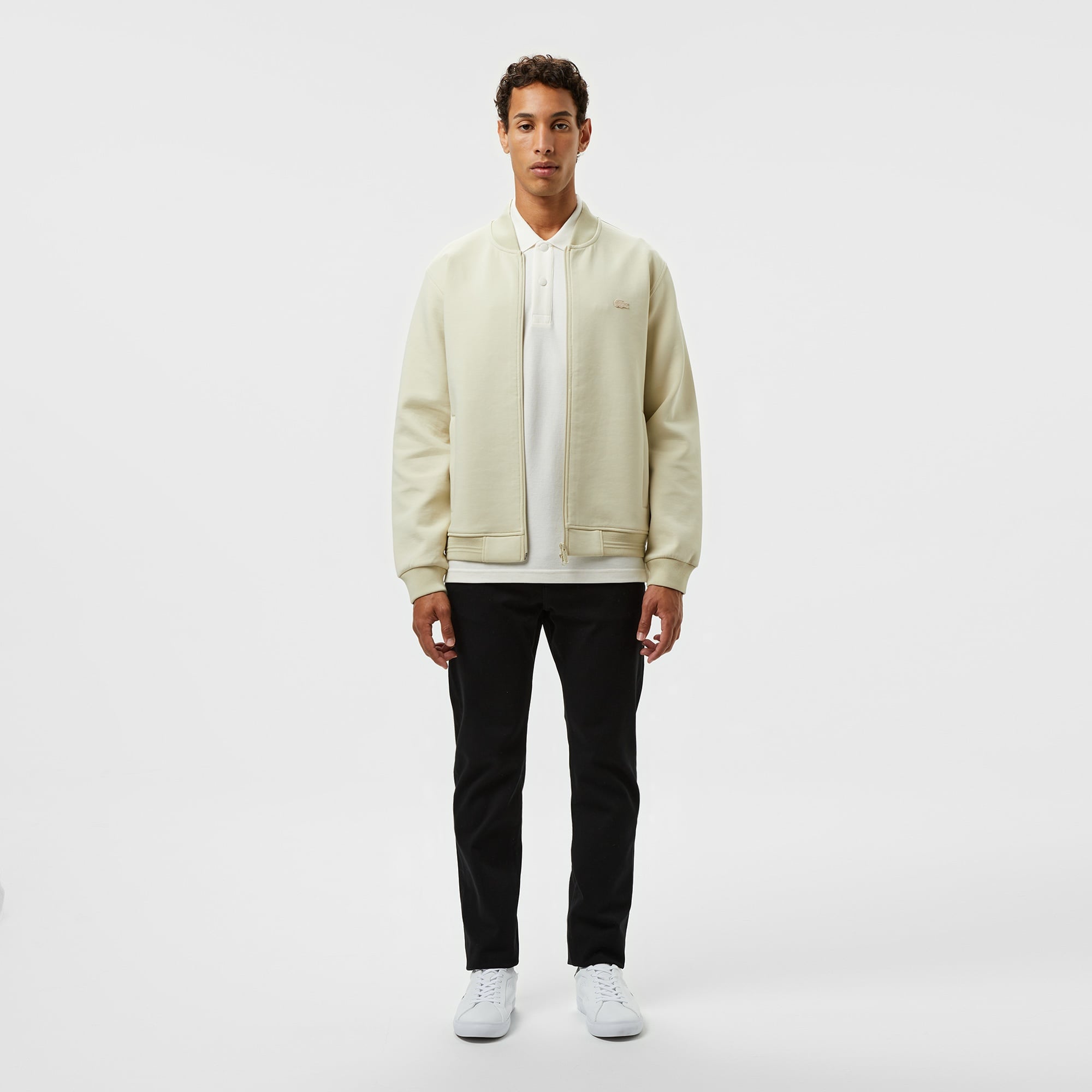 Lacoste Erkek Fermuarlı Bej Sweatshirt