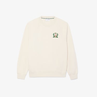  Lacoste Erkek Classic Fit Bisiklet Yaka Krem Sweatshirt