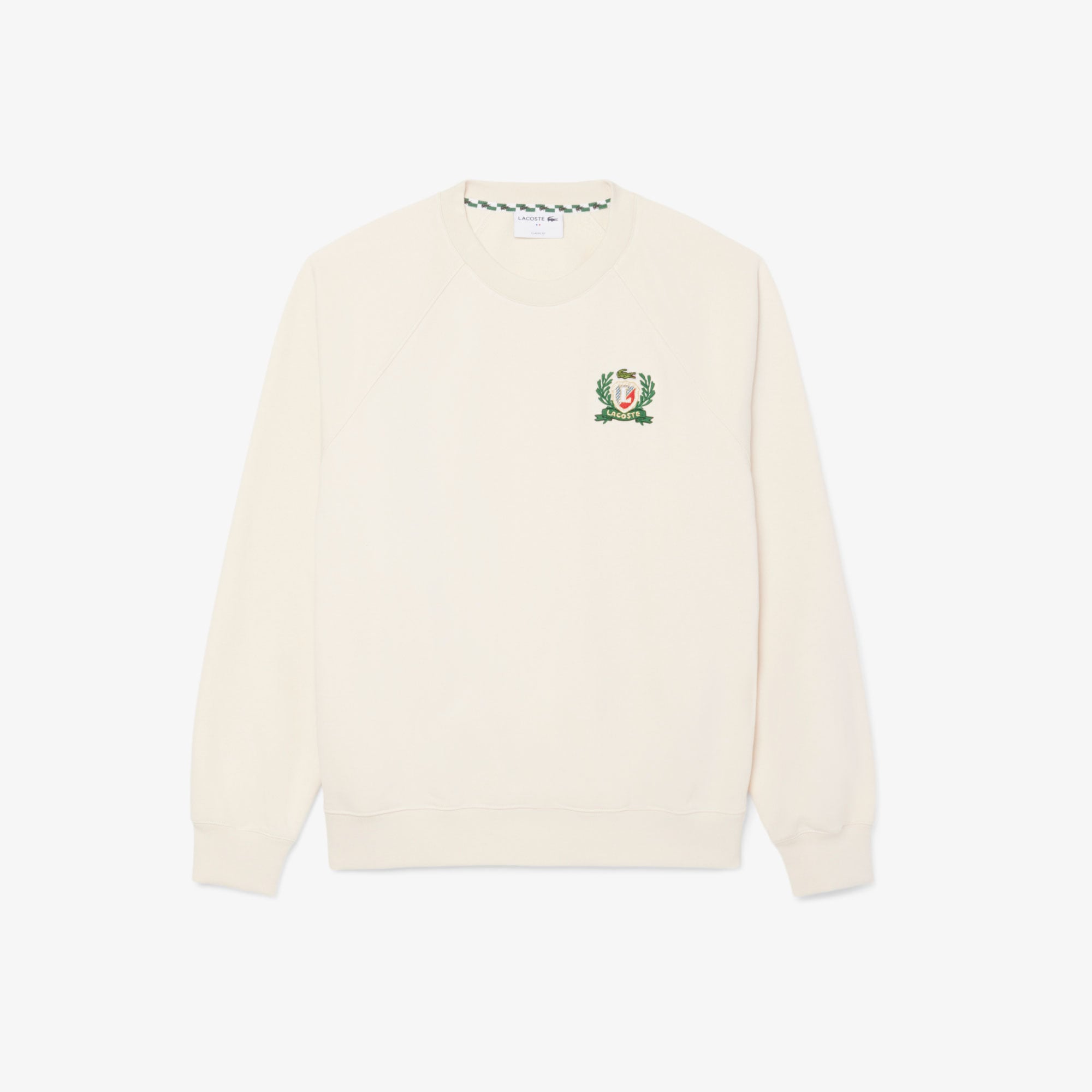  Lacoste Erkek Classic Fit Bisiklet Yaka Krem Sweatshirt