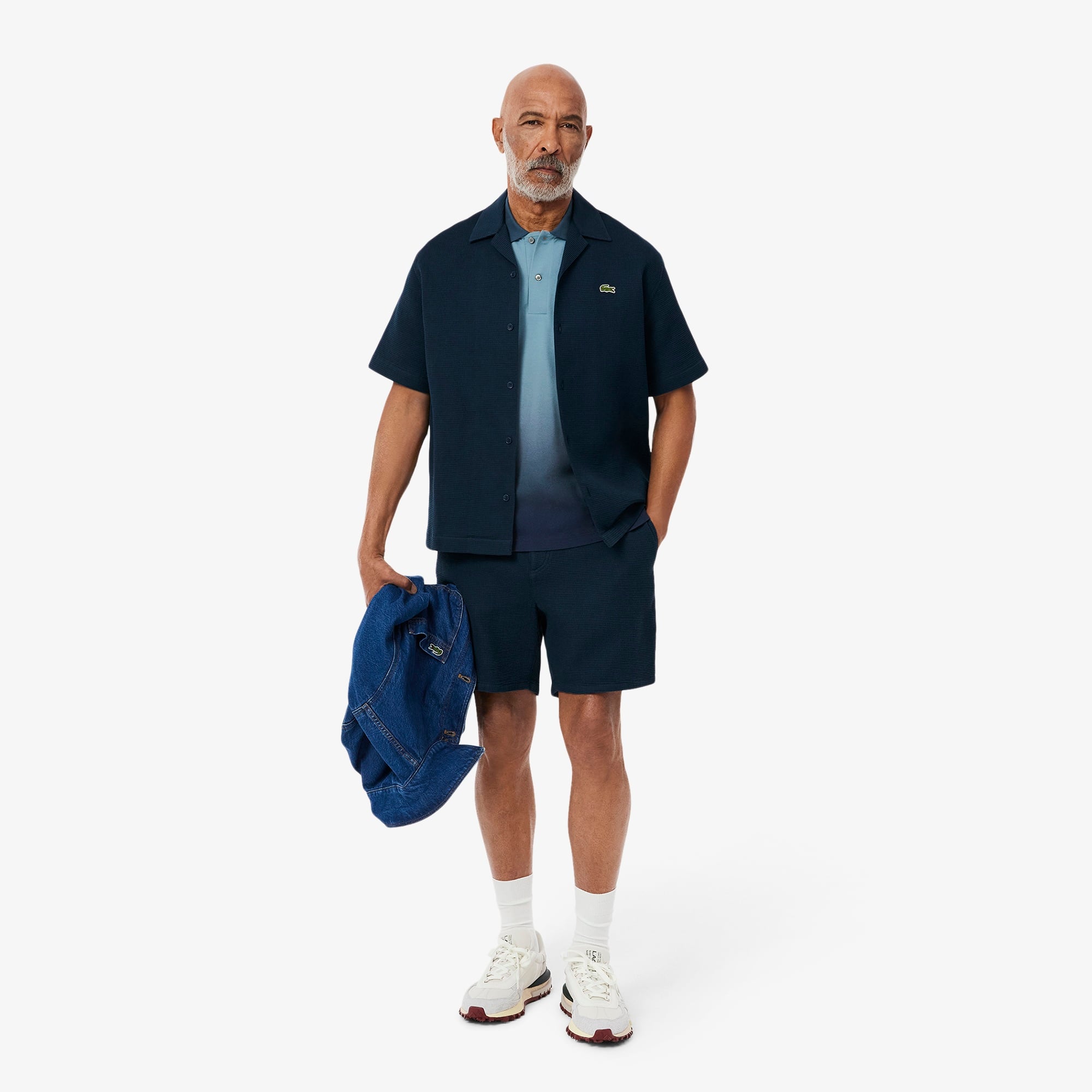 Erkek Classic Fit Renk Bloklu Lacivert Polo