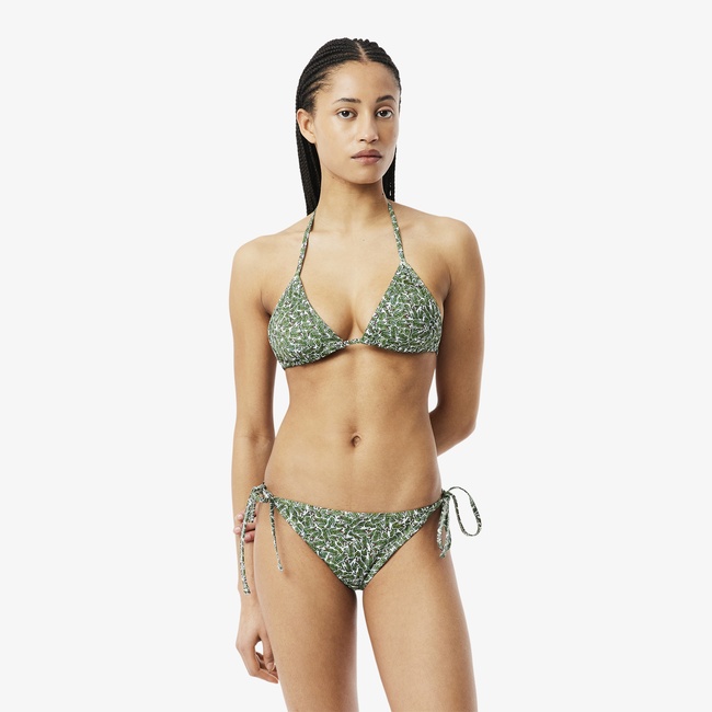  Kadın Baskılı Yeşil Bikini Üstü