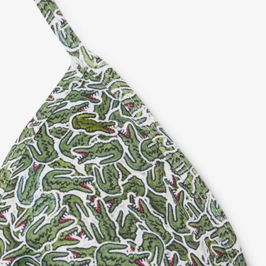  Kadın Baskılı Yeşil Bikini Üstü