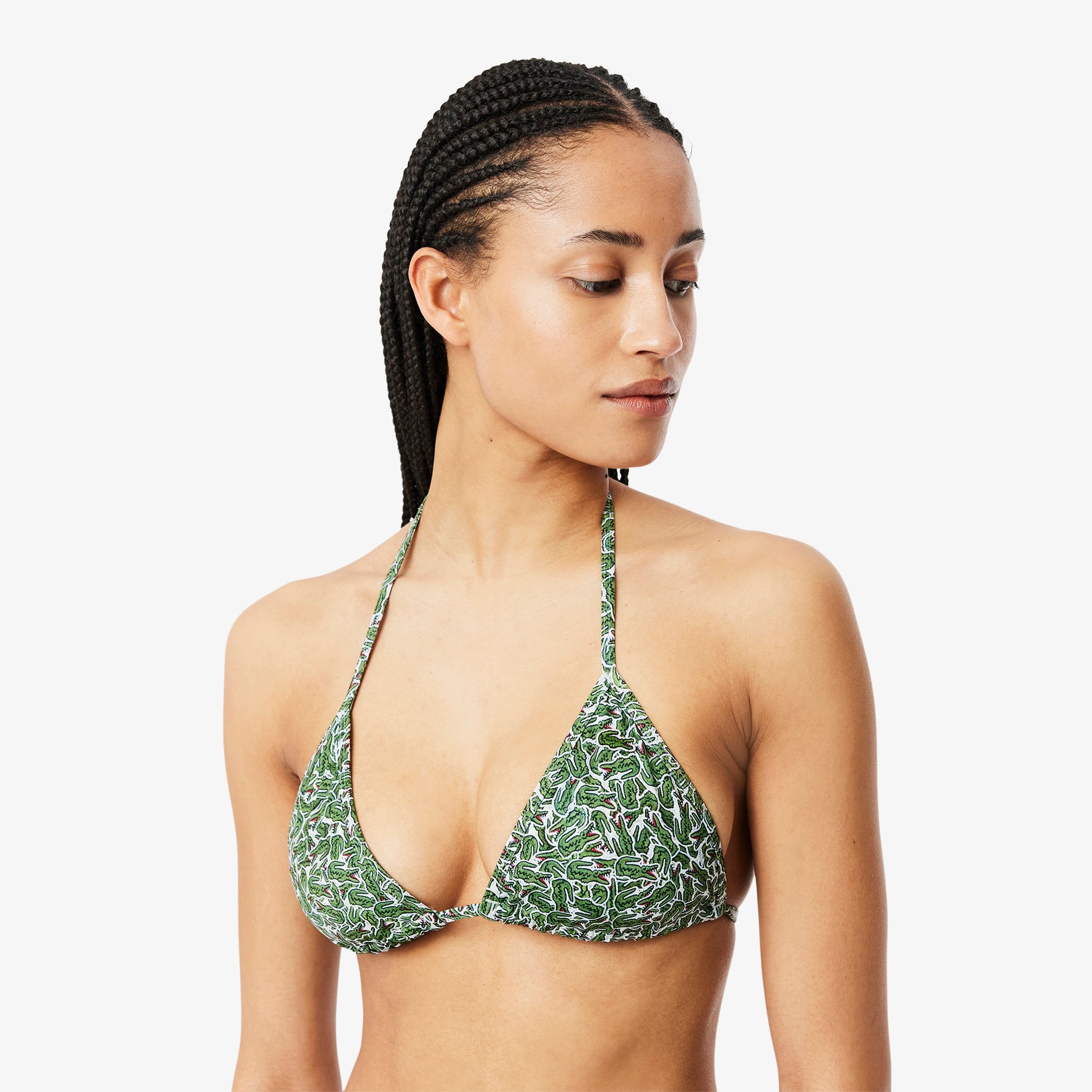Lacoste Kadın Baskılı Yeşil Bikini Üstü