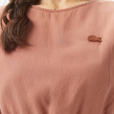  Kadın Regular Fit Kolsuz Bisiklet Yaka Kahverengi Bluz