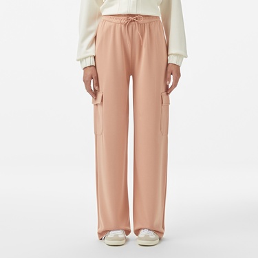  Kadın Relaxed Fit Pembe Eşofman Altı