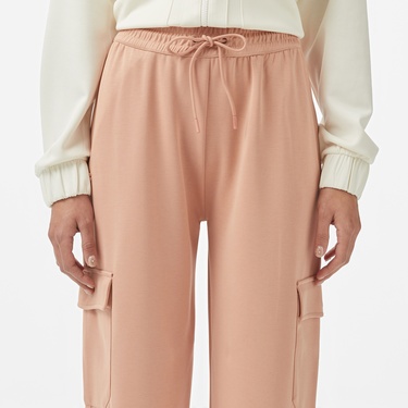  Kadın Relaxed Fit Pembe Eşofman Altı