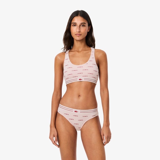  Kadın Baskılı Pembe Bra