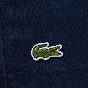  Lacoste Erkek Bisiklet Yaka Baskılı Lacivert T-Shirt