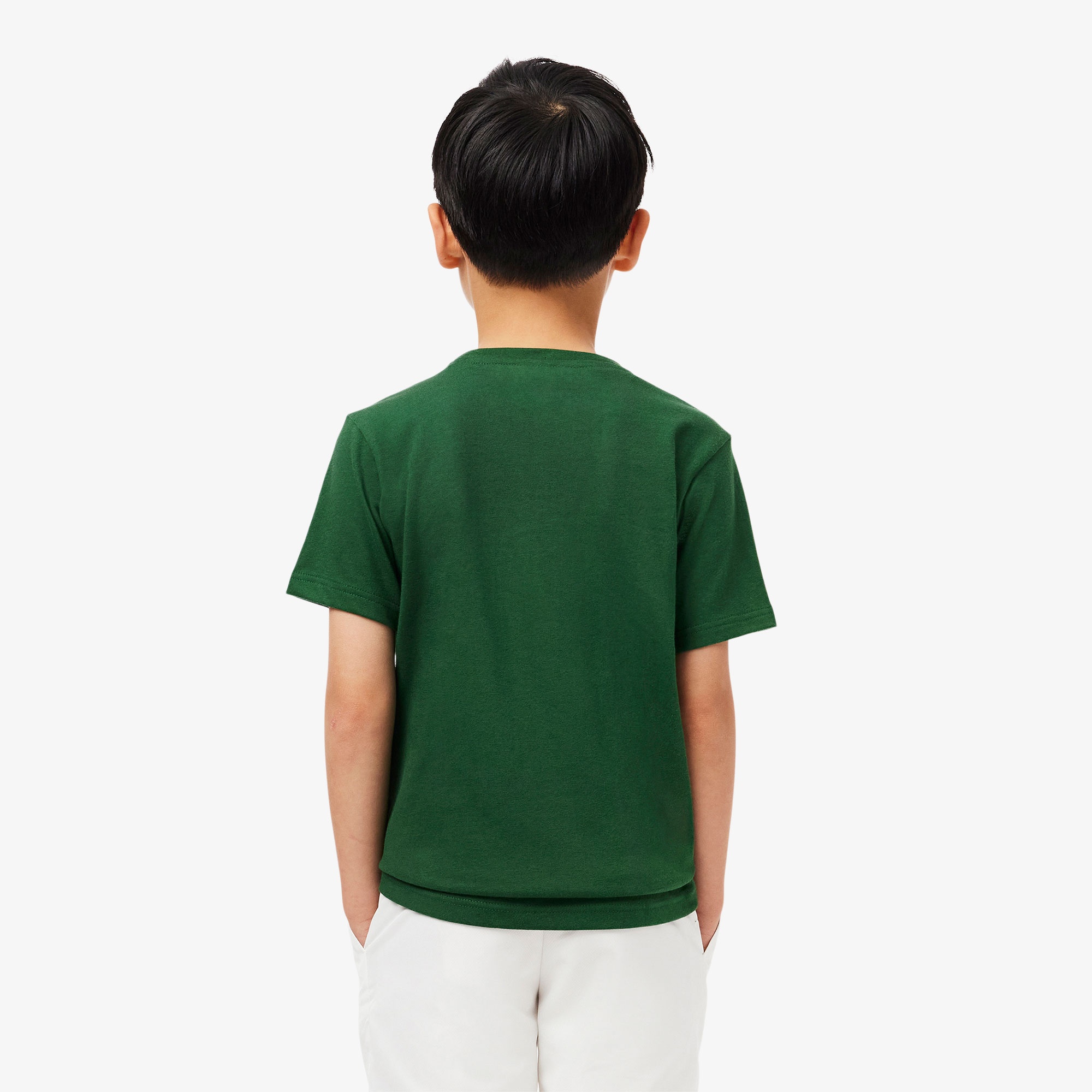 Lacoste Erkek Çocuk Bisiklet Yaka Baskılı Yeşil T-Shirt
